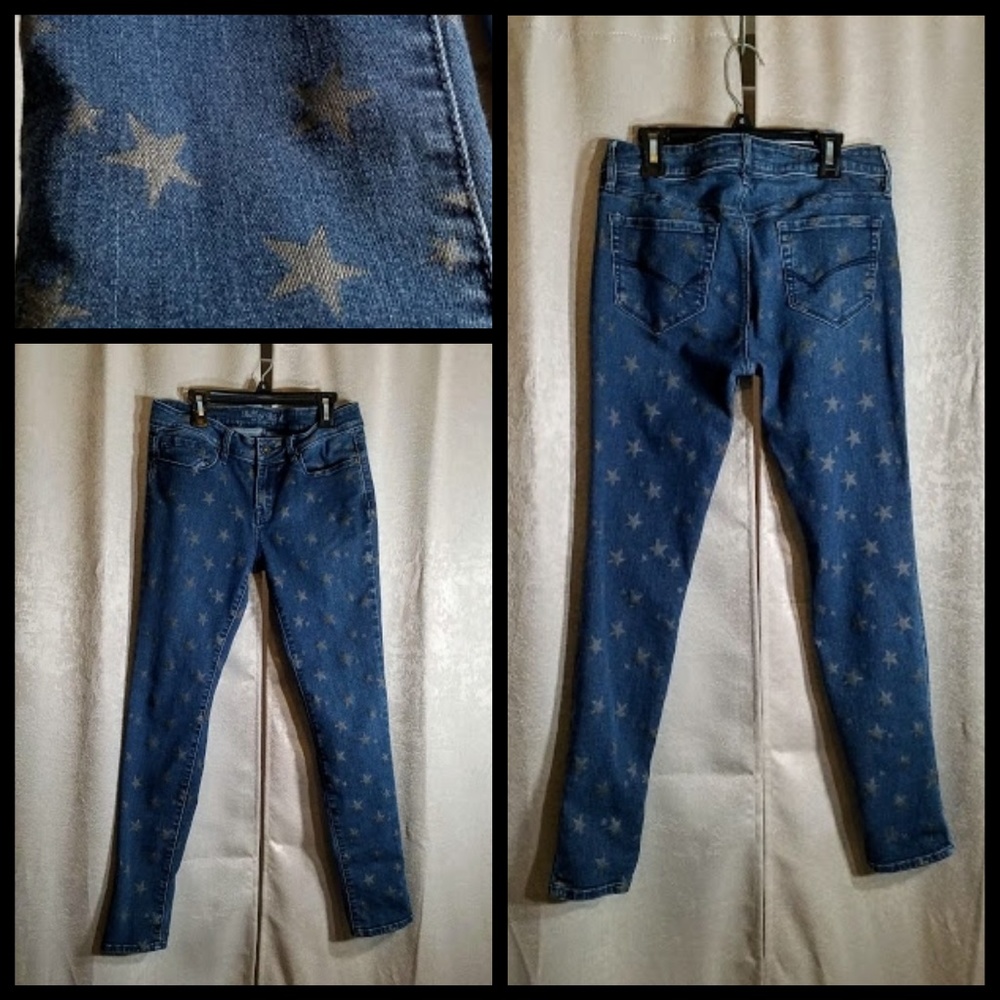 Bullhead Skinniest Star Print Jeans sz 9